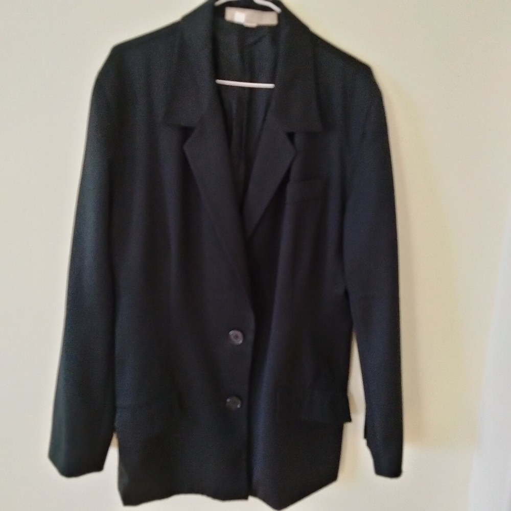 Perry Ellis Black Wool Blazer